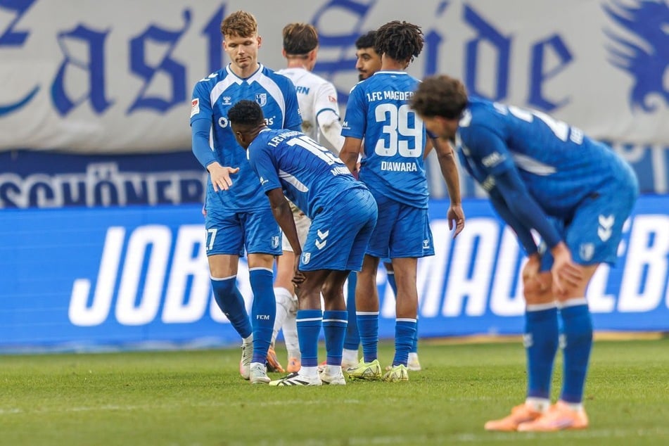 Die Magdeburger waren nach der Niederlage sichtlich enttäuscht.