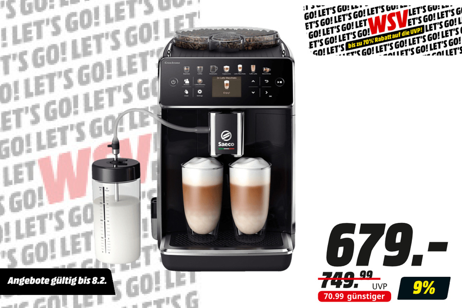 Saeco-Kaffeevollautomat für 679 statt 749,99 Euro.