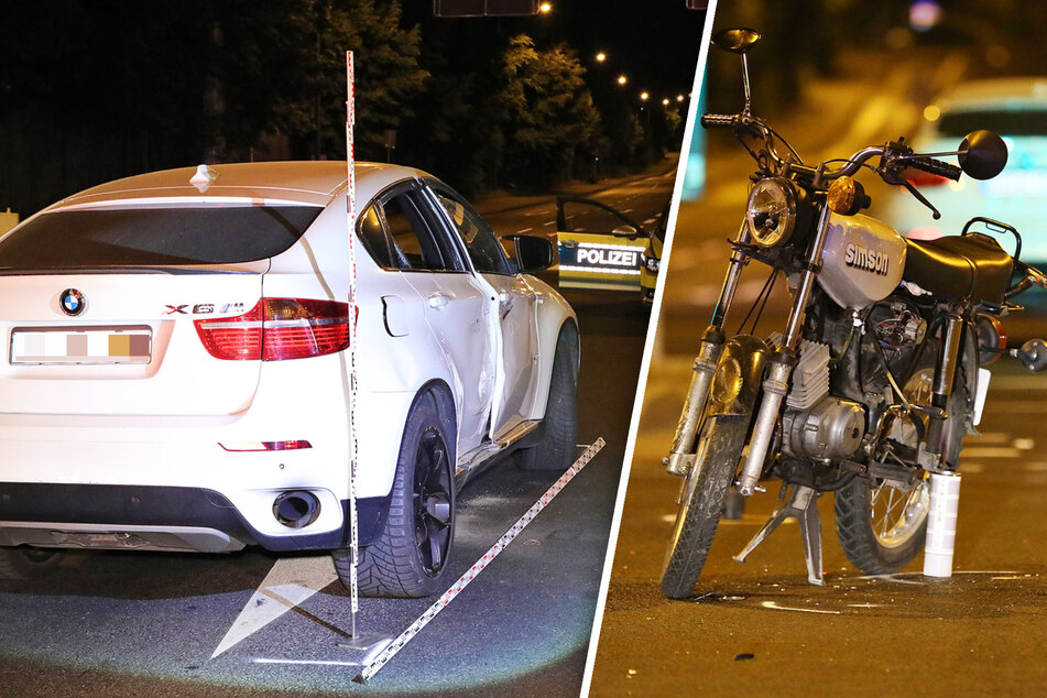 Simson kollidiert seitlich mit BMW: Mopedfahrer schwer verletzt!
