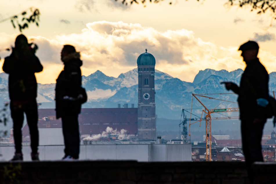 Blick vom Luitpoldhügel im Münchner Stadtteil Schwabing.