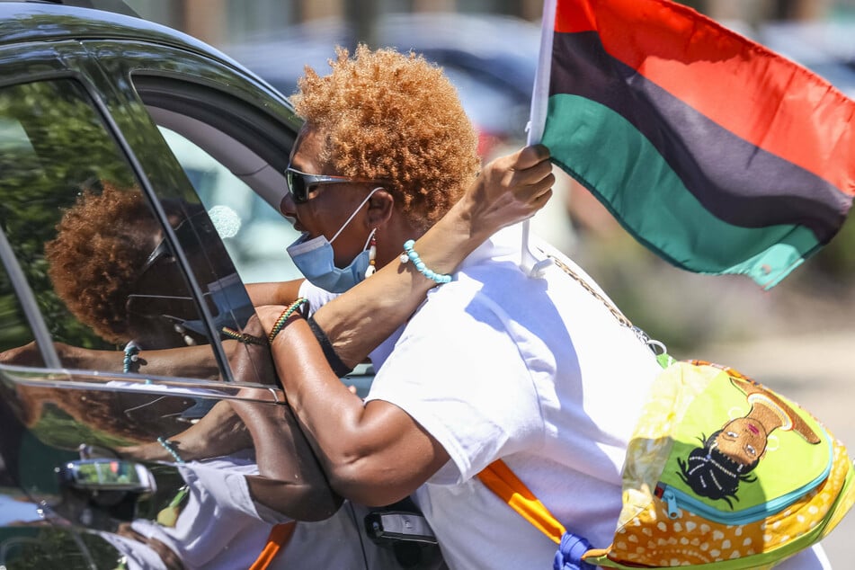 Evanston residents join in celebrating the city's annual Juneteenth festivities.