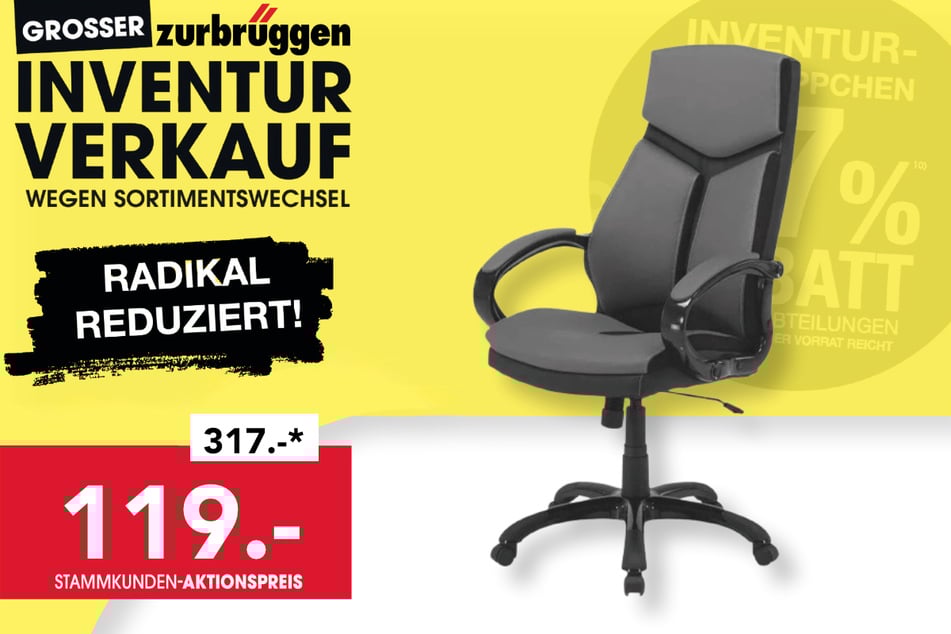 Der Carryhome Chefsessel
für 119 Euro.