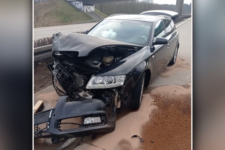 Am Dienstag verunfallte ein Audi auf der A9 im Landkreis Wittenberg.