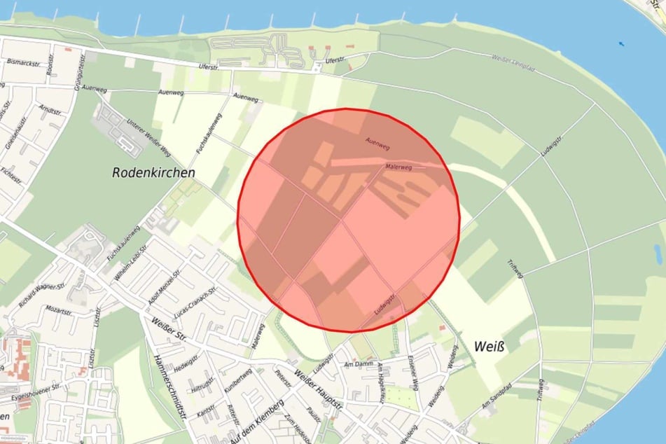 Der neue Gefahrenbereich wurde vom Kampfmittelbeseitigungsdienst auf 500 Meter begrenzt.