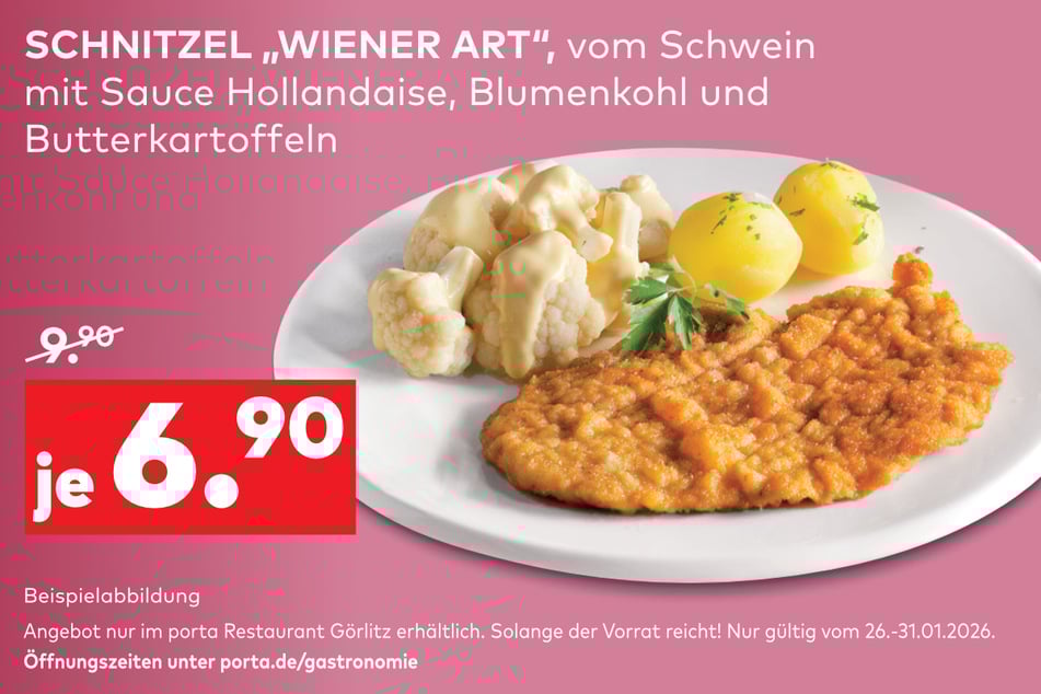 Sichert Euch mit diesem Coupon das leckere Schnitzel zum kleinen Preis.