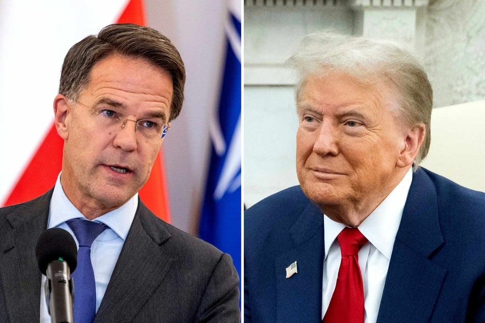 NATO chief Mark Rutte (l.) held talks with US President-elect Donald Trump (r.) in Florida on the "global security issues facing the alliance," a spokeswoman said Saturday.