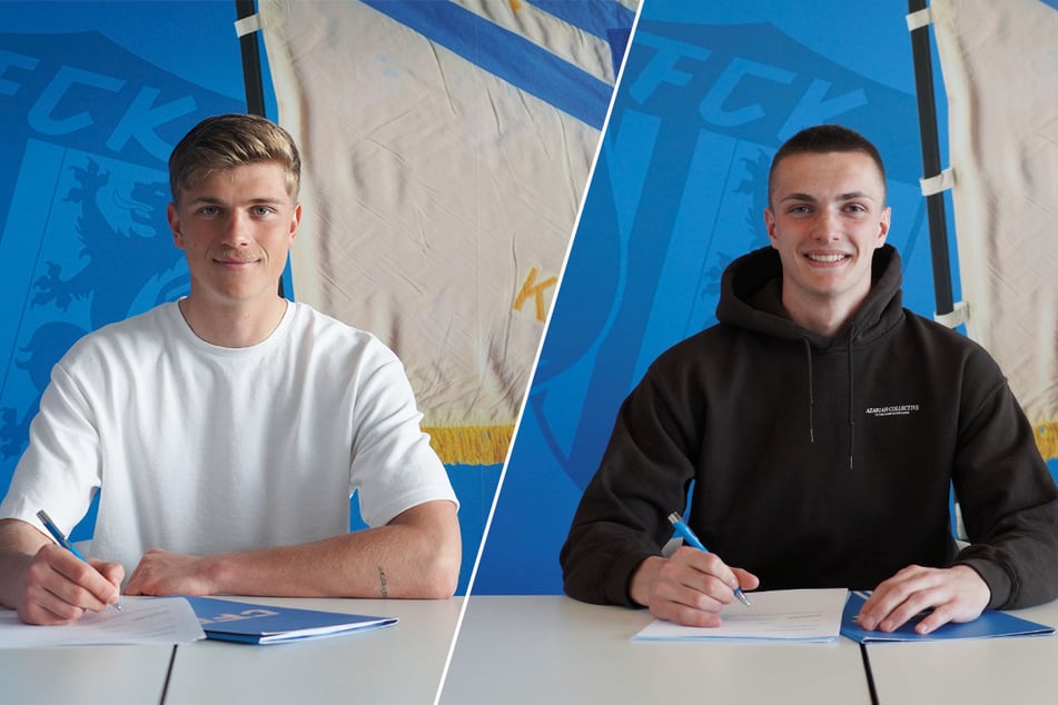 David Wunsch (21, l.) und Clemens Boldt (17) haben ihre Verträge beim CFC verlängert.