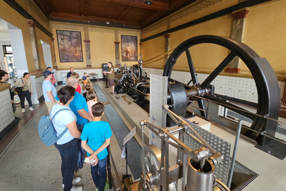 Die Dampfmaschine von 1896 gehört zu den Highlights im Chemnitzer Industriemuseum.