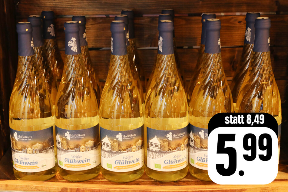 Schnappt Euch den weißen Hoflößnitz Glühwein für nur 5,99 statt 8,49 Euro.