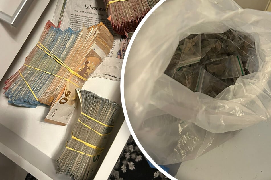 Die Geldbündel waren in Schubladen und Müllsäcken versteckt.