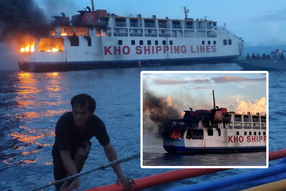Feuer an Bord: Fähre steht lichterloh in Flammen und sendet "Mayday"