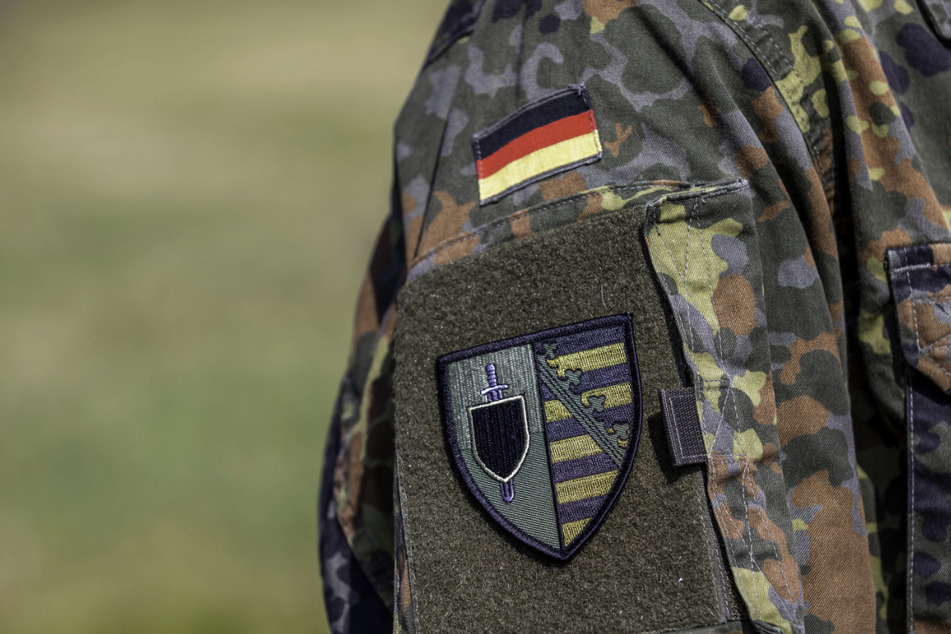 Die sächsische Heimatschutzkompanie hat ihr eigenes Wappen.