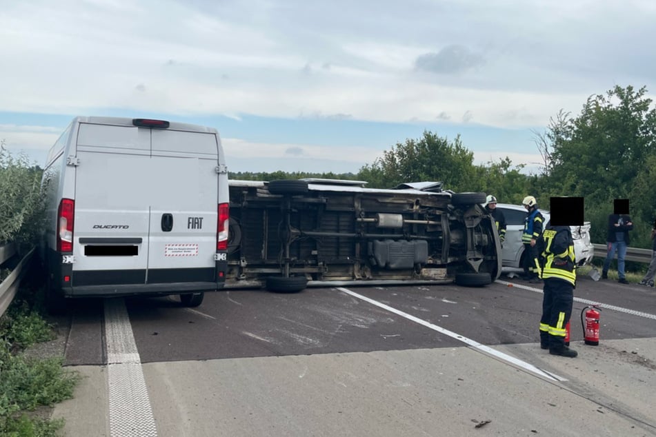 Auf der A14 kam es am Morgen zu einem Unfall mit vier Autos.