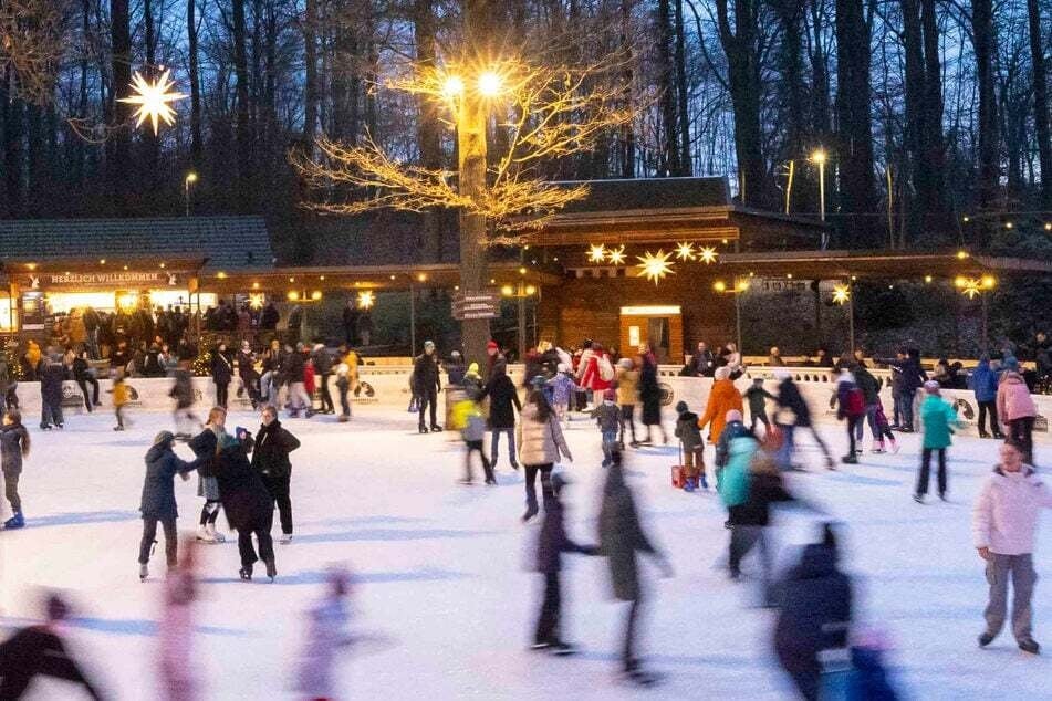 Eine Winterlandschaft erwartet Euch am Konzertplatz Weißer Hirsch.