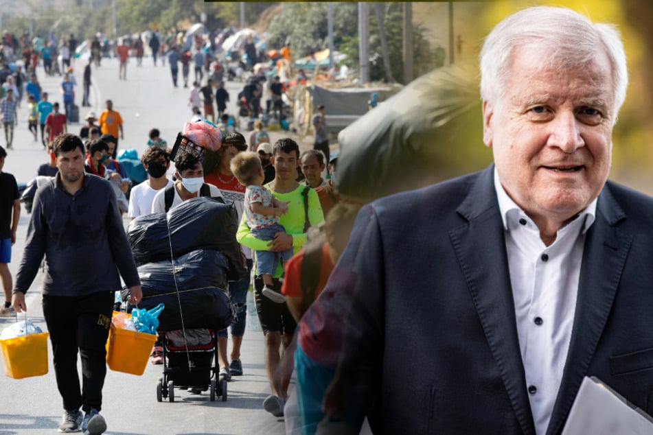 Horst Seehofer wehrt sich gegen die aufkommende Kritik um die Aufnahme von Flüchtlinge. (Bildmontage).