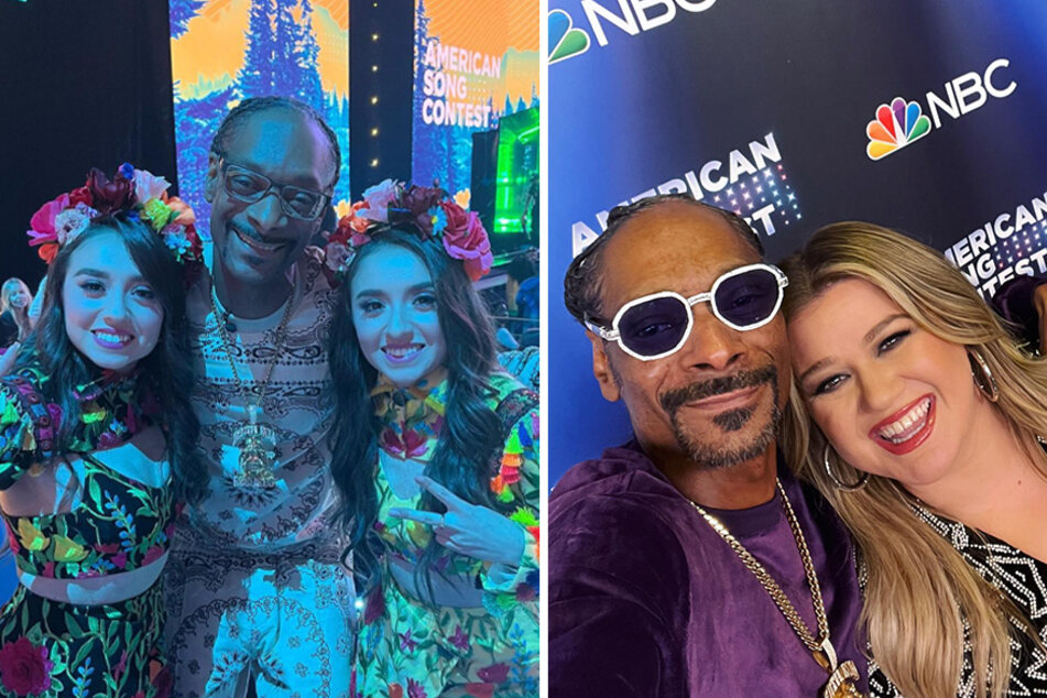 Monday's performances on American Song Contest were awe-inspiring, and co-hosts Kelly Clarkson (r.) and Snoop Dogg let them know.