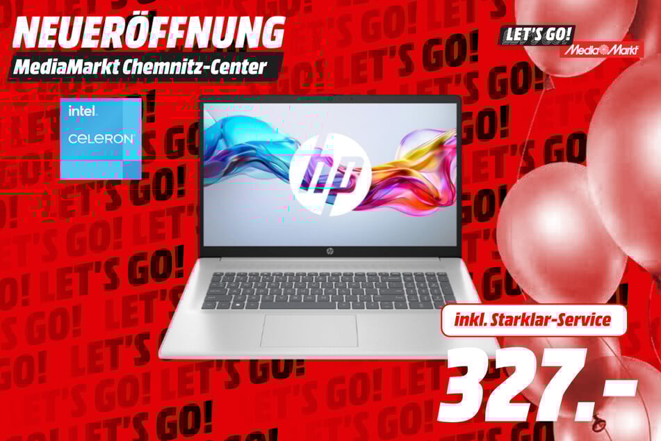 HP-Notebook 17-cn0312ng (inkl. Startklar-Service) für 327 Euro.