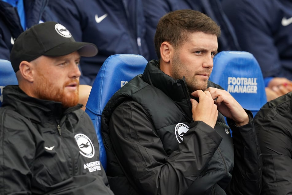 Fabian Hürzeler (31, r.) wurde zum Trainer des Monats in der Premier League gekürt.