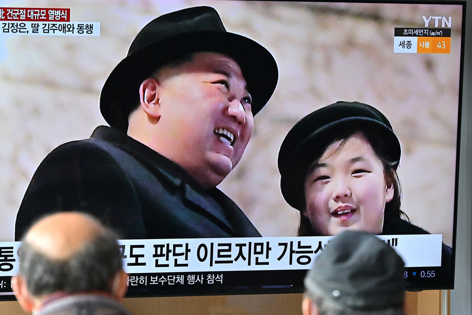Kim Jong Un (l.) first introduced his daughter publicly in 2022.