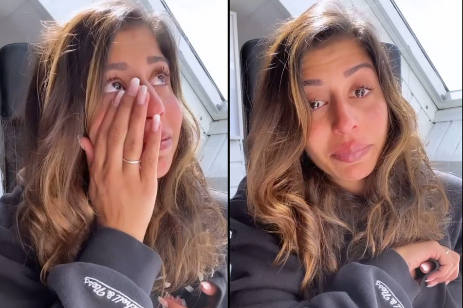Eva Benetatou (29) berichtet in einer Instagram-Story unter Tränen von der räumlichen Trennung von ihrem Verlobten Chris Stenz (31). (Fotomontage)