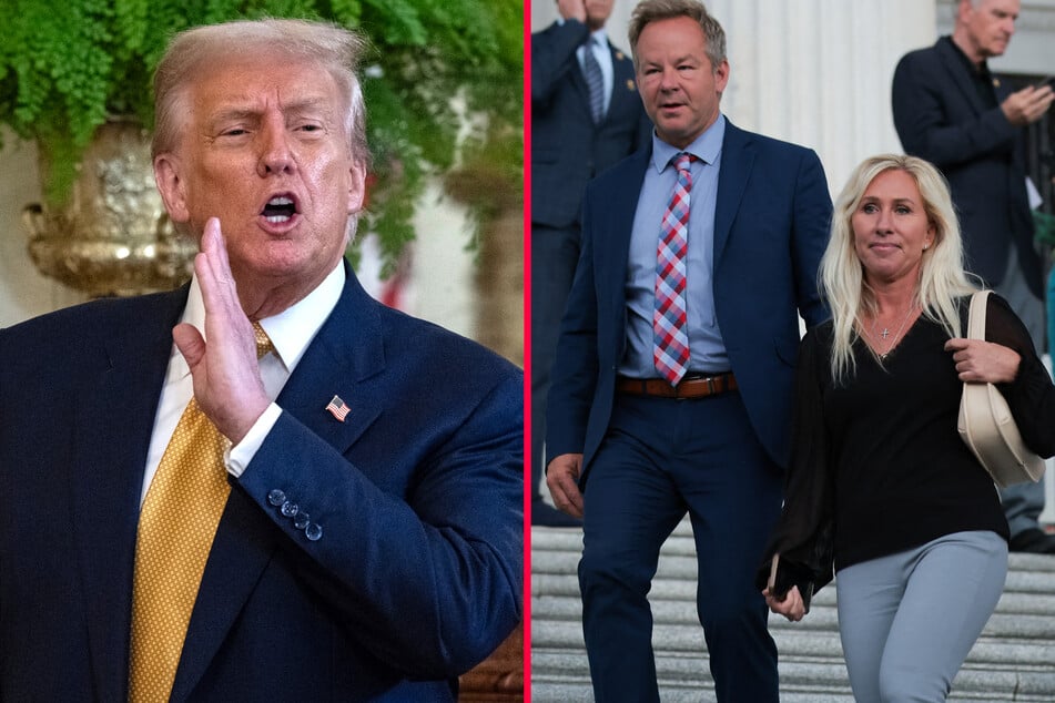President Donald Trump teased Georgia Congresswoman Marjorie Taylor Greene's boyfriend when he asked about a bill she worked on.