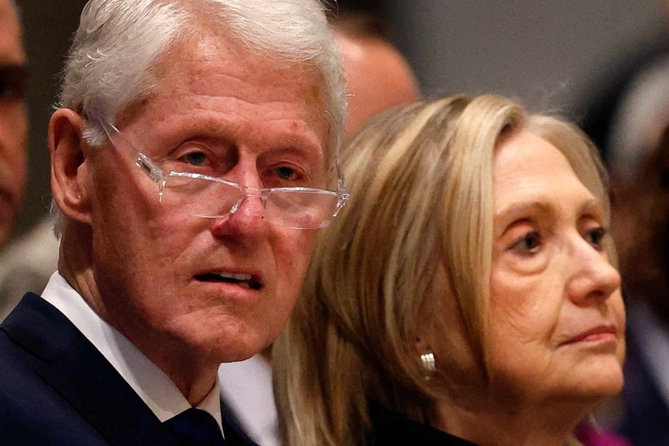 A US congressional committee investigating convicted sex offender Jeffrey Epstein released videos on Monday of the depositions of Bill Clinton (l) and Hillary Clinton (r).