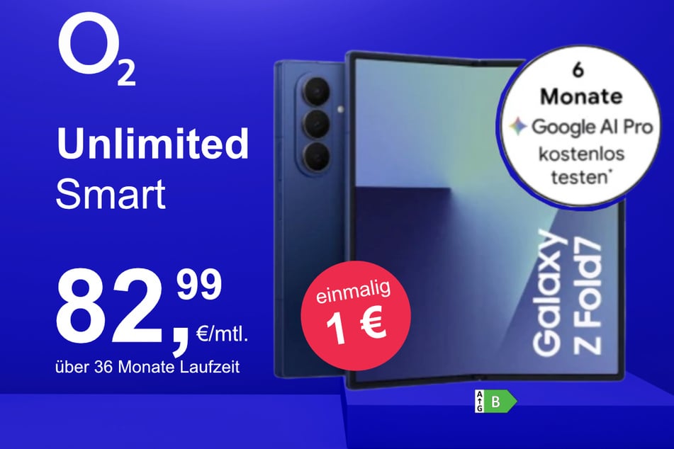 Das Samsung Galaxy Z Fold7 im o2 Mobile Unlimited Smart für einmalig 1 Euro.