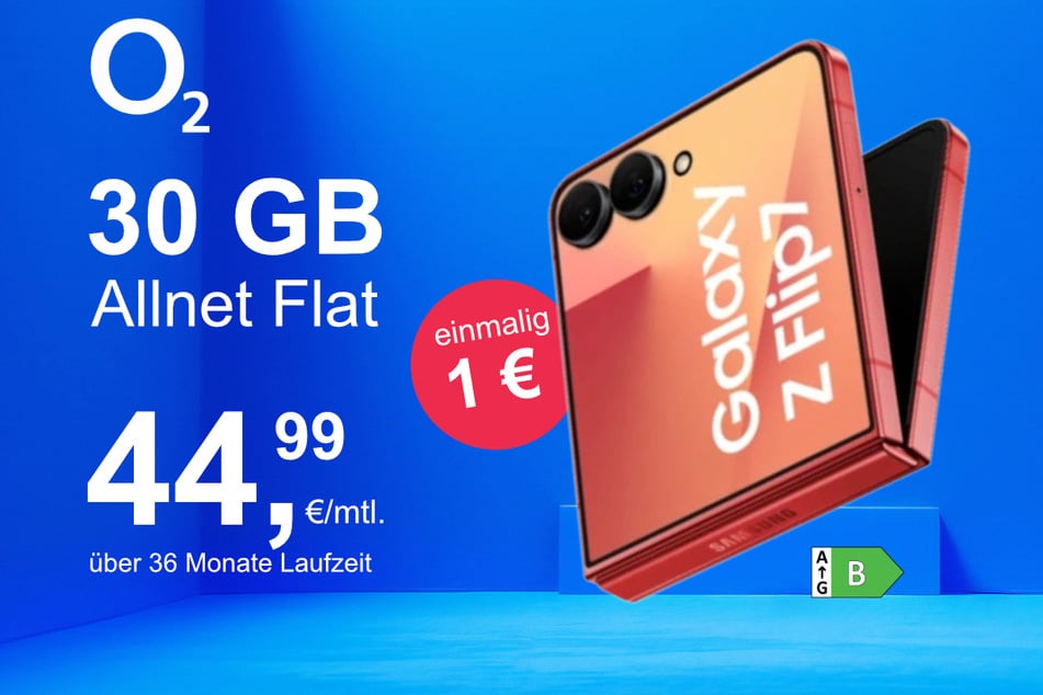 Das Samsung Galaxy Z Flip7 im o2 Mobile M für einmalig 1 Euro.