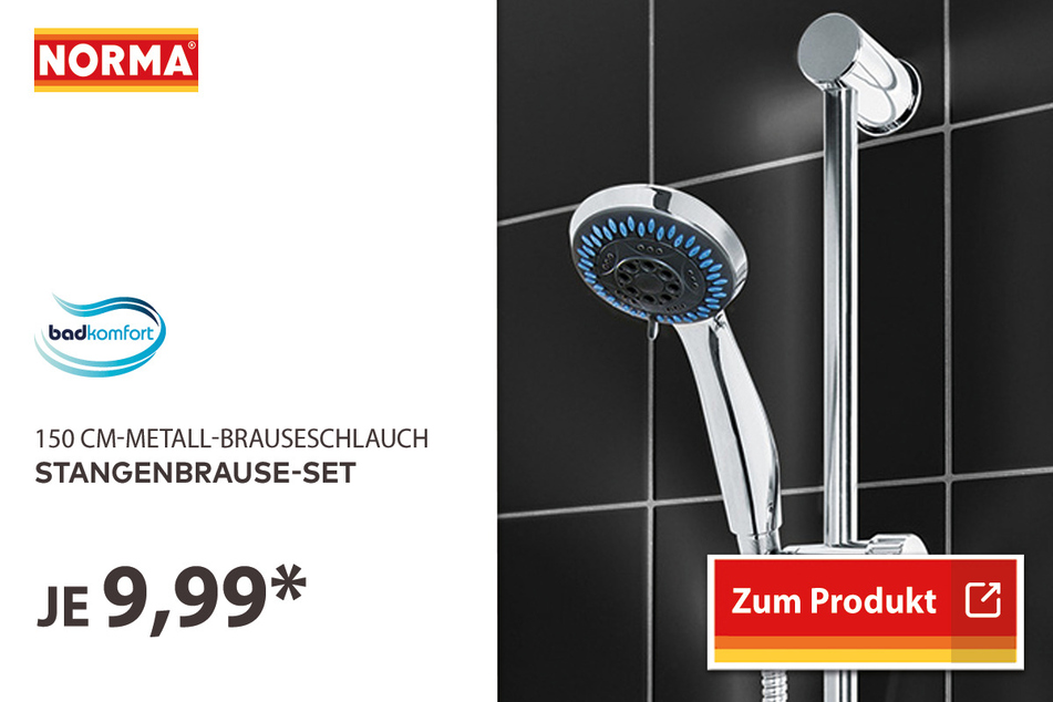 Stangenbrause-Set für 9,99 Euro.