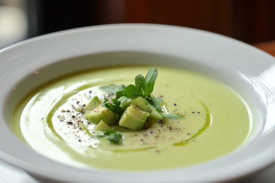 Unser Rezept des Tages vom 19.8.2024: Kalte Avocado Suppe.