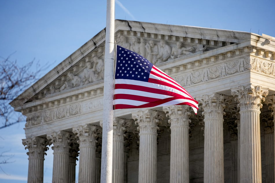 The US Supreme Court Building as the court hears oral arguments on whether to overturn or delay a law that could lead to a ban of TikTok in the US, on Friday in Washington, DC.