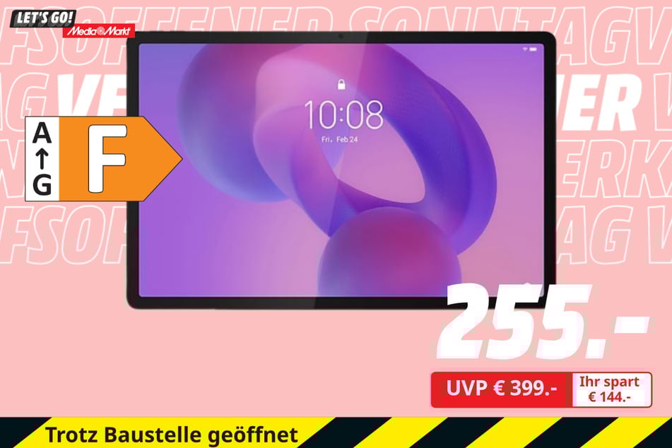 Lenovo-Tablet für 255 statt 399 Euro.