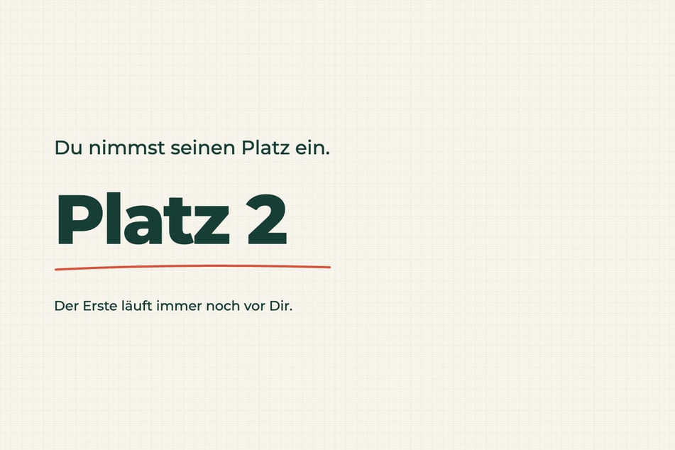 Auflösung zum Rätsel des Tages vom 29.10.2026: Du bist auf Platz 2.