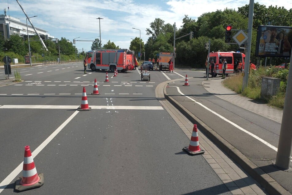 Ein Teil der Kreuzung wurde gesperrt.