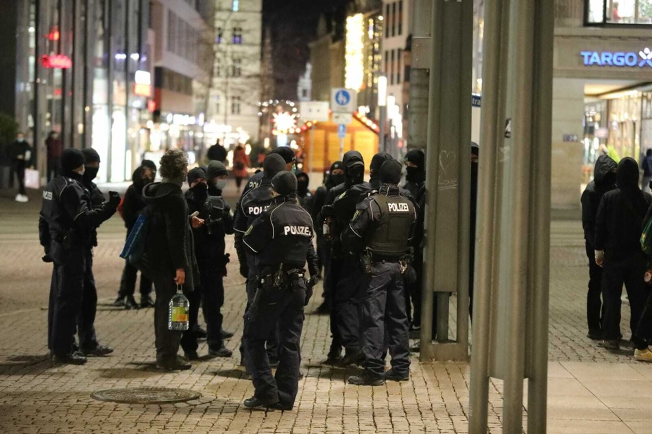 Die Polizei begleitete die Versammlungen.