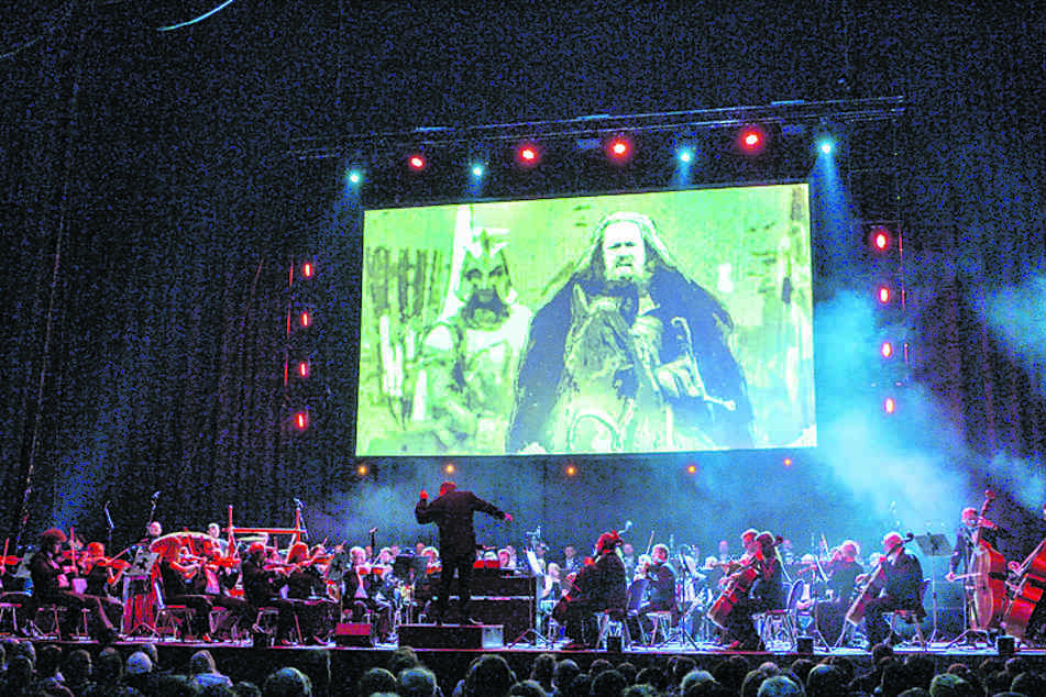 Bühnenaufnahme der Game-of-Thrones-Concert-Show.