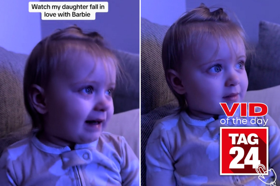 Today's Viral Video of the Day features a little girl's beautiful reaction to a Barbie movie!