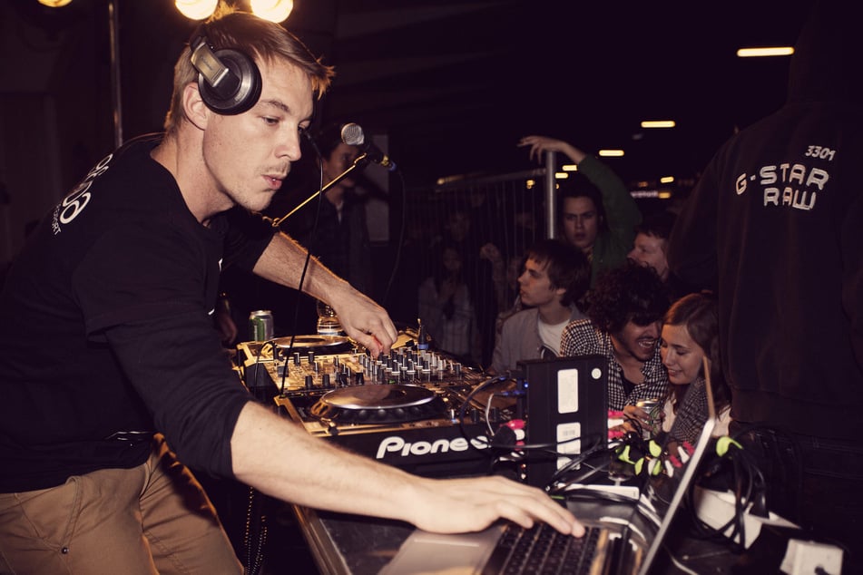 Diplo performing at the annual street party Distortion Festival in Copenhagen, Denmark, 2011.