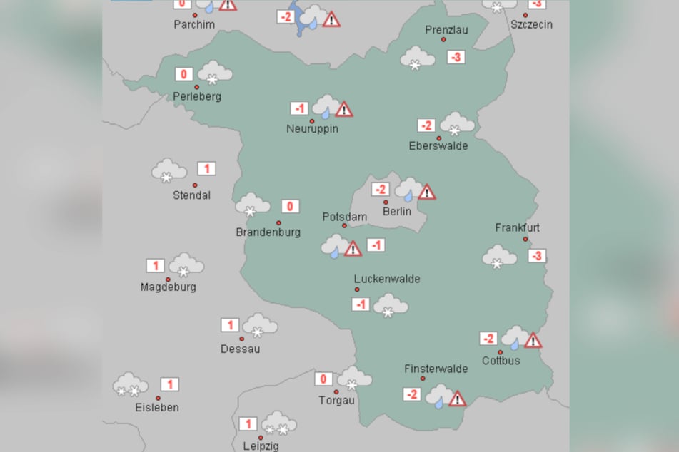 Die Höchsttemperaturen gehen in der Hauptstadtregion nicht über die Null-Grad-Grenze hinaus.