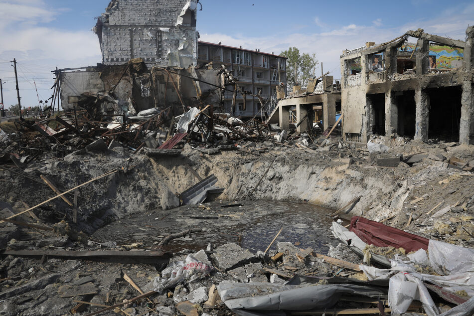 Überreste von Gebäuden in Odessa, die bereits bei russischen Raketenangriffen im August 2022 zerstört wurden.