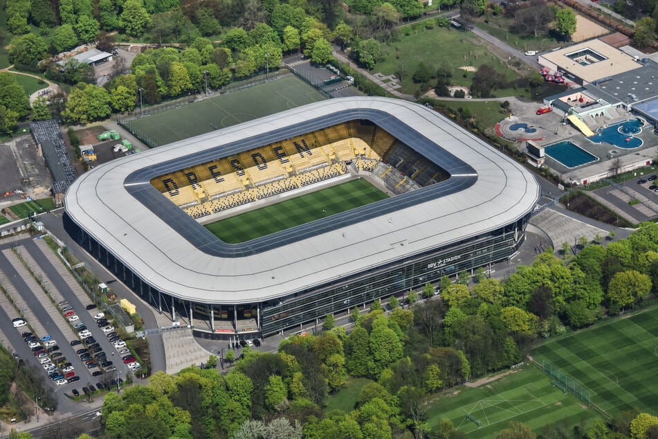 Das Rudolf-Harbig-Stadion in Dresden.