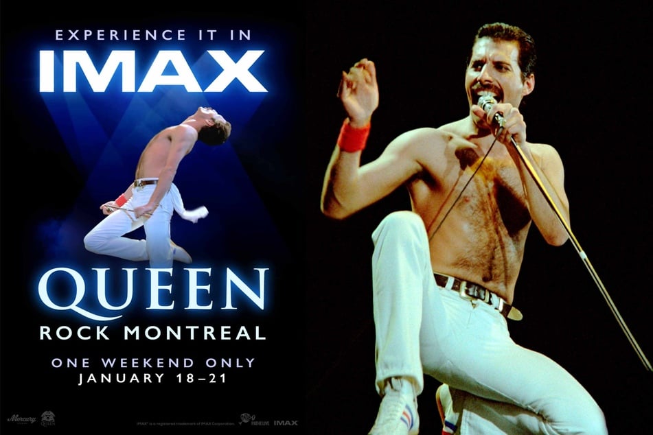 Frontman Freddie Mercury is seen larger than life and more up-close-and-personal than ever before in IMAX in QUEEN ROCK MONTREAL.