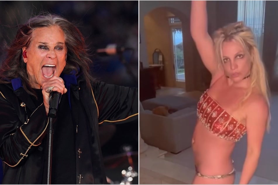 Britney Spears' (r.) provocative Instagram clip was slammed by Ozzy Osbourne.