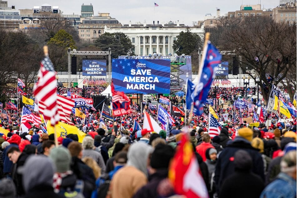 Supporters of President Donald Trump flock to the National Mall by the tens of thousands for a rally on January 6, 2021 in Washington, DC.