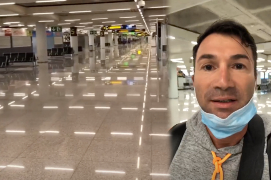 Nachdem Lucas Cordalis auf Mallorca gelandet ist, berichtete er von den scharfen Kontrollen bei der Einreise. (Fotomontage)