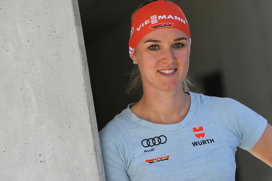 Biathletin Denise Herrmann (31) verteidigte erfolgreich ihren Titel im Sprint.