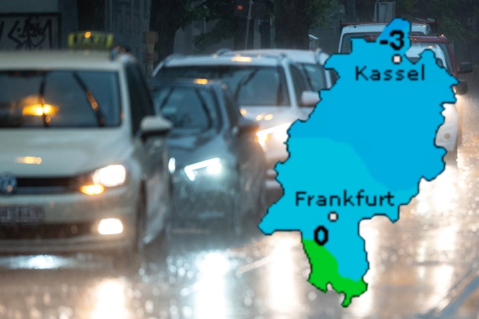 Nachtfrost kommt auf Hessen zu, in Kombination mit Regen kann dies zu glatten Straßen führen.