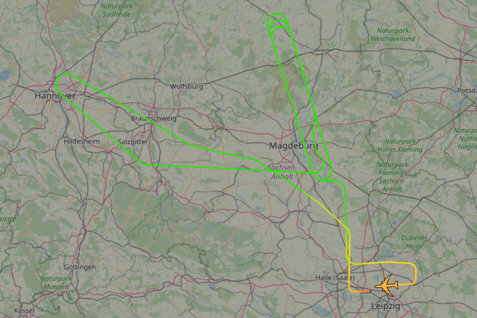 Am Mittwoch kreiste eine Boeing 747 über Teile Sachsen-Anhalts und musste für eine Landung Gewicht in Form von Kerosin loswerden.
