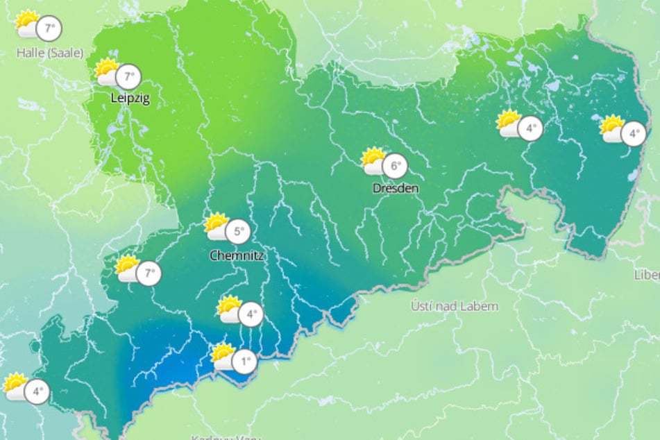 Unter anderem in Sachsen, aber auch in Sachsen-Anhalt und Thüringen, sollen die Temperaturen wieder sinken.
