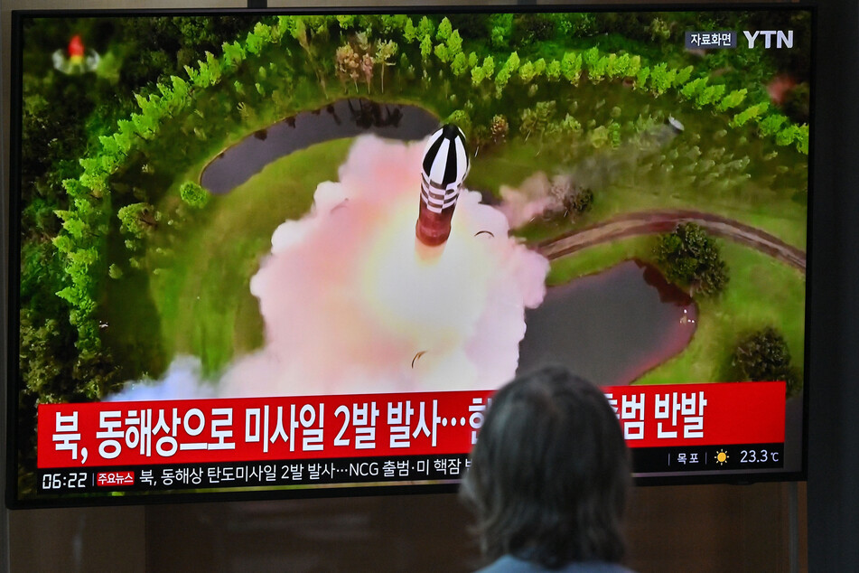 North Korea launched two short-range ballistic missiles on Tuesday in response to the presence of a US nuclear submarine in South Korea.